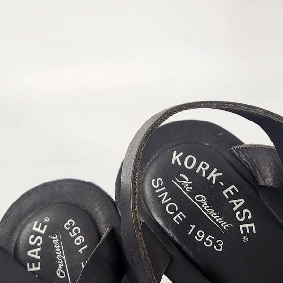 Kork-Ease Ava 2.0 Platform Wedge Sandal US 10 EU 42 Black Leather Comfort Luxe - Picture 5 of 9